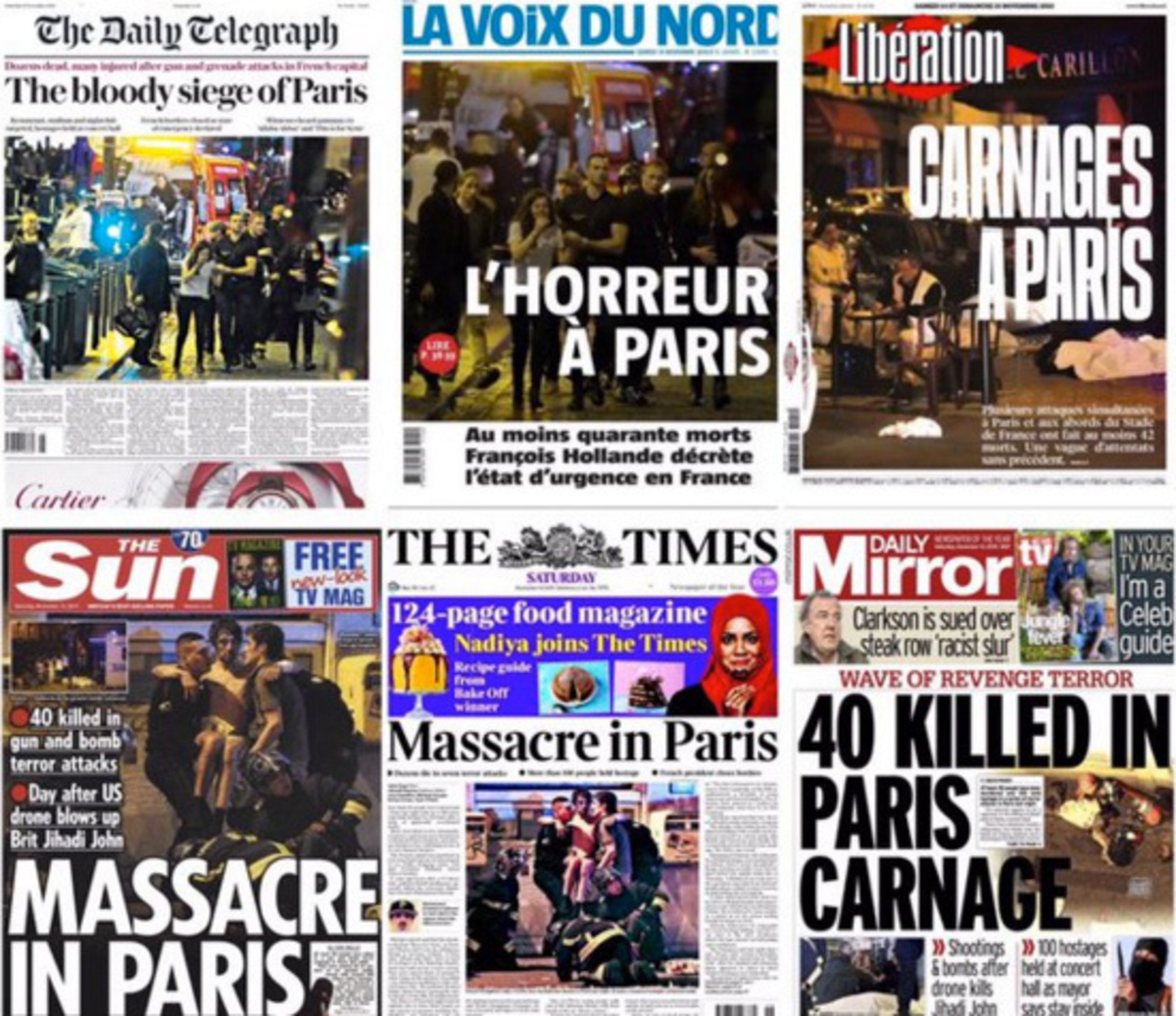 Παρίσι: Πρωτοσέλιδος θρήνος – Τι γράφουν γαλλικές και βρετανικές εφημερίδες για το μακελειό