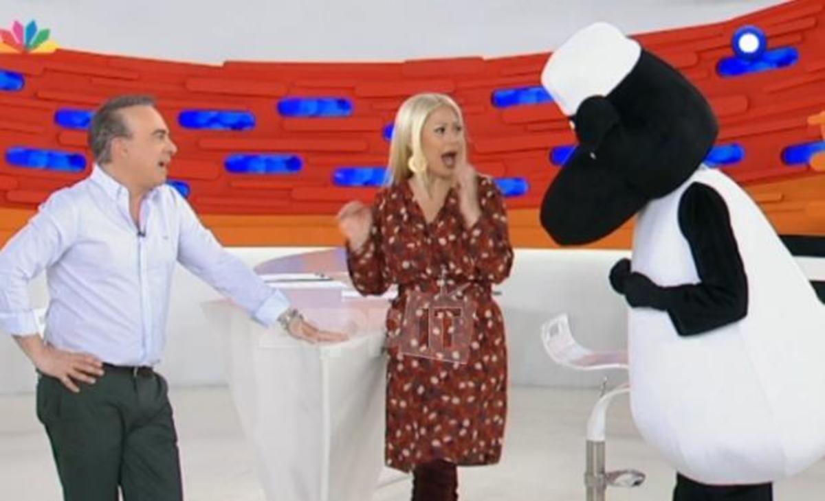 Τρελό γέλιο στο πλατό του ΦΜ Live: Το “πρόβατο” τρόμαξε την Μπακοδήμου!