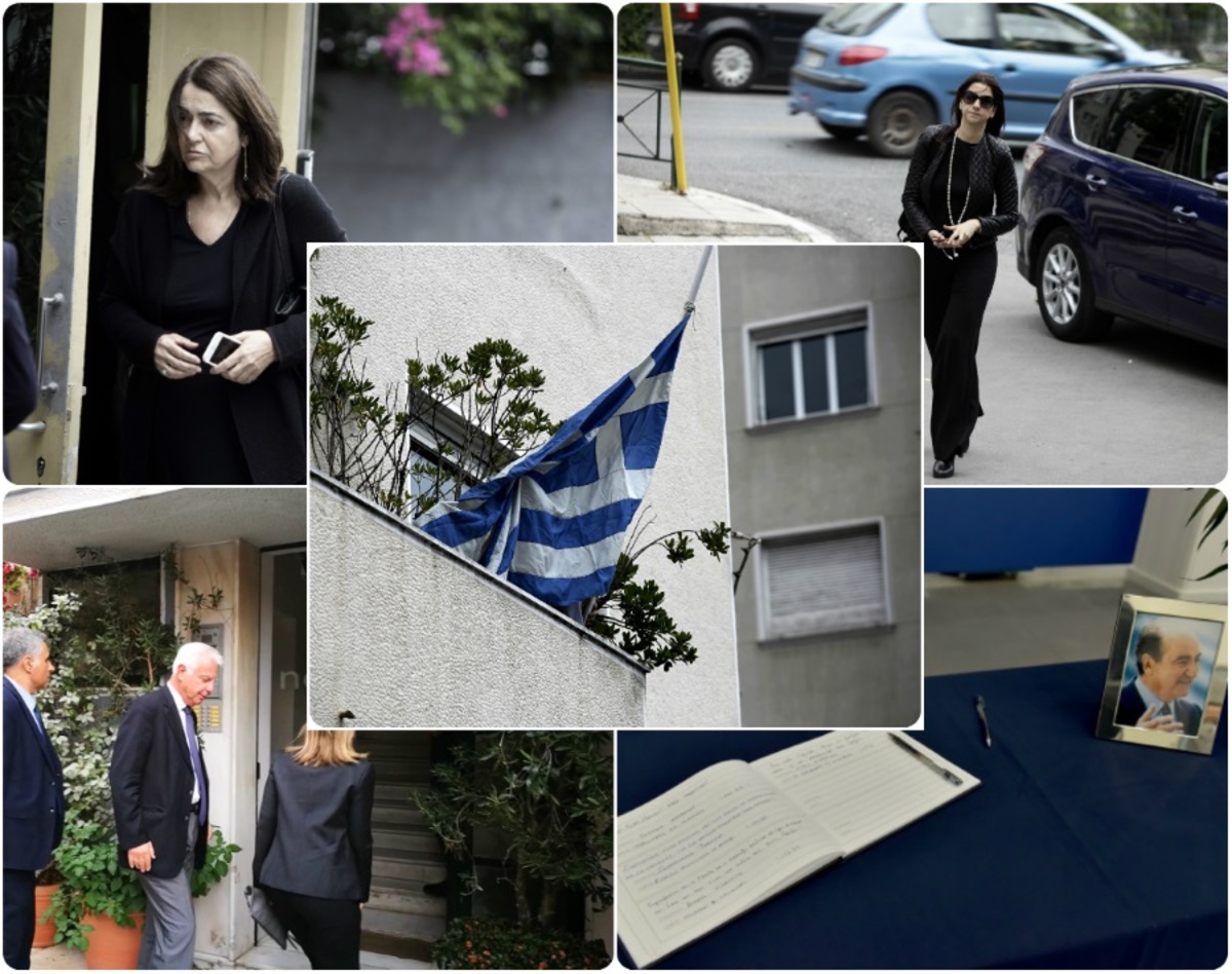 Κοσμοσυρροή στο σπίτι του Κωνσταντίνου Μητσοτάκη από συγγενείς και φίλους – Μεσίστιες οι σημαίες [vids, pics]