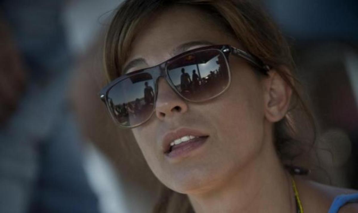 Κ. Παπουτσάκη: Παρακολούθησε τον αγώνα του αγαπημένου της!