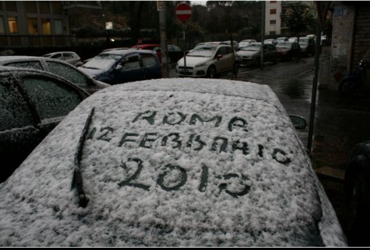 Χιόνια μέσα στην Αιώνια Πόλη