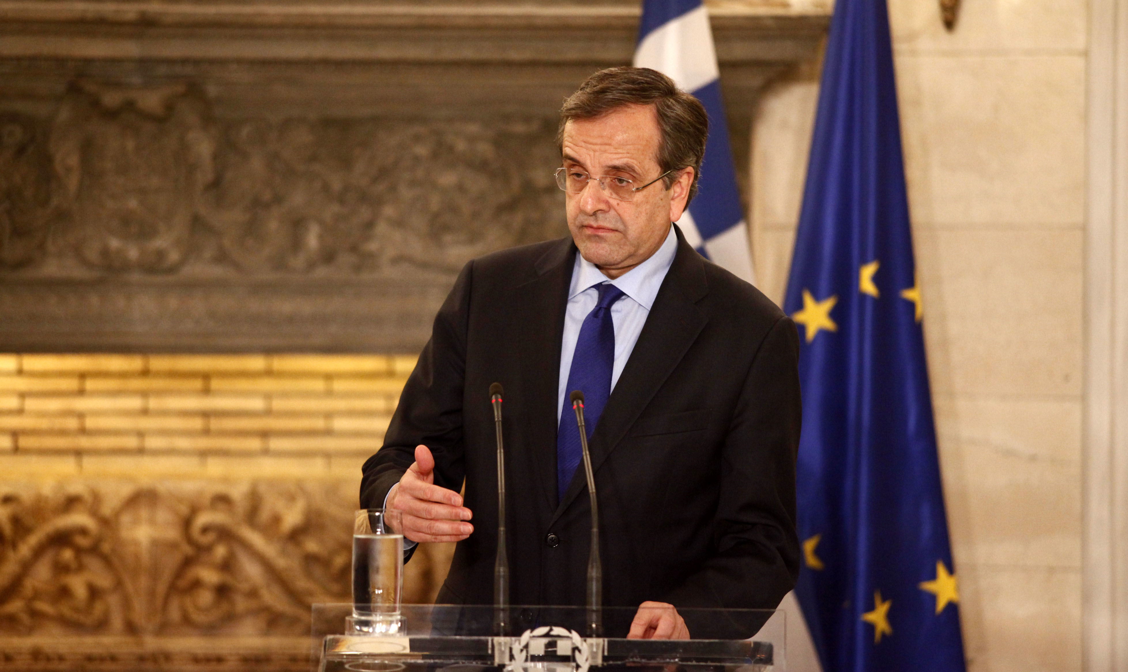 Για μετανάστευση και ενέργεια συζήτησε ο Σαμαράς με τη Νορβηγίδα ομόλογό του