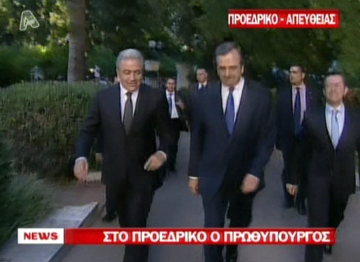 Άφιξη Σαμαρά στο Προεδρικό