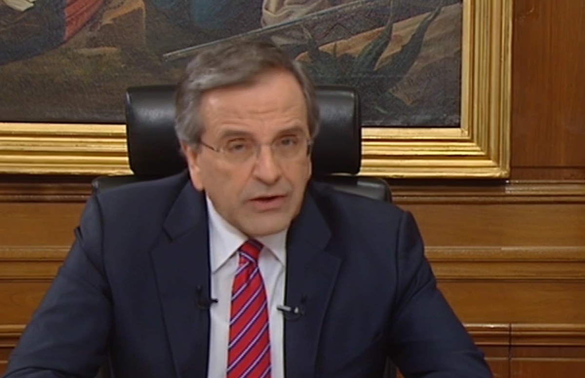 Αυστηρό μήνυμα Σαμαρά στους βουλευτές: Όσοι ψηφίσουν παρών θα τους θυμάται η ιστορία – “‘Οσα λέει ο ΣΥΡΙΖΑ οδηγούν τη χώρα εκτός ευρώ”