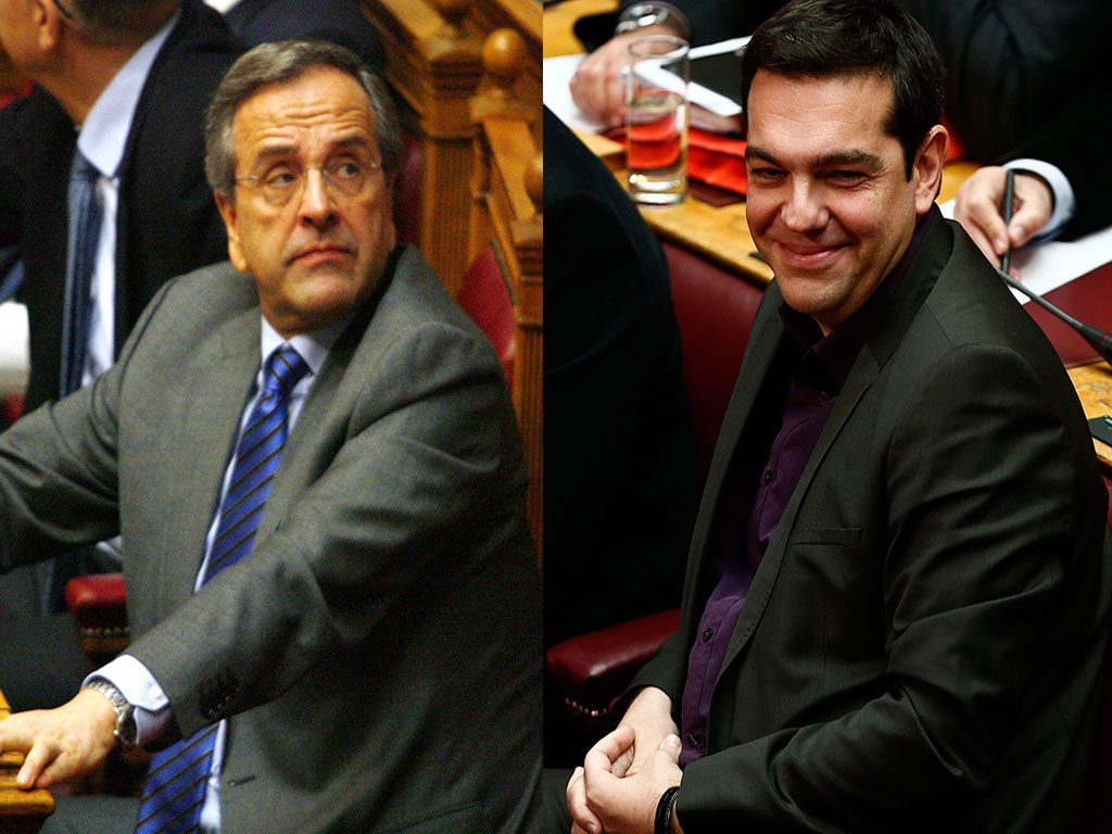 Πως έζησαν την ψηφοφορία Σαμαράς και Τσίπρας (ΦΩΤΟ)