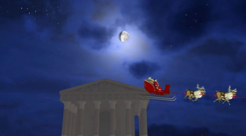 Όταν ο Άγιος Βασίλης πέρασε πάνω από την Ακρόπολη και τη Σαντορίνη (VIDEO)