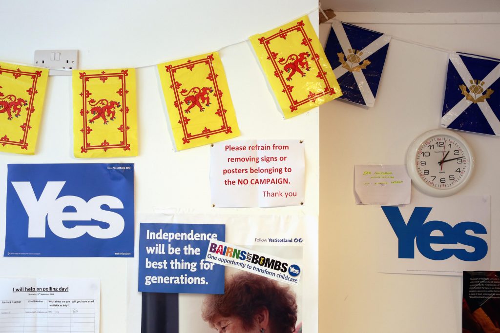 Αυξάνεται το ποσοστό των Σκωτσέζων που λένε “Yes” στην ανεξαρτησία
