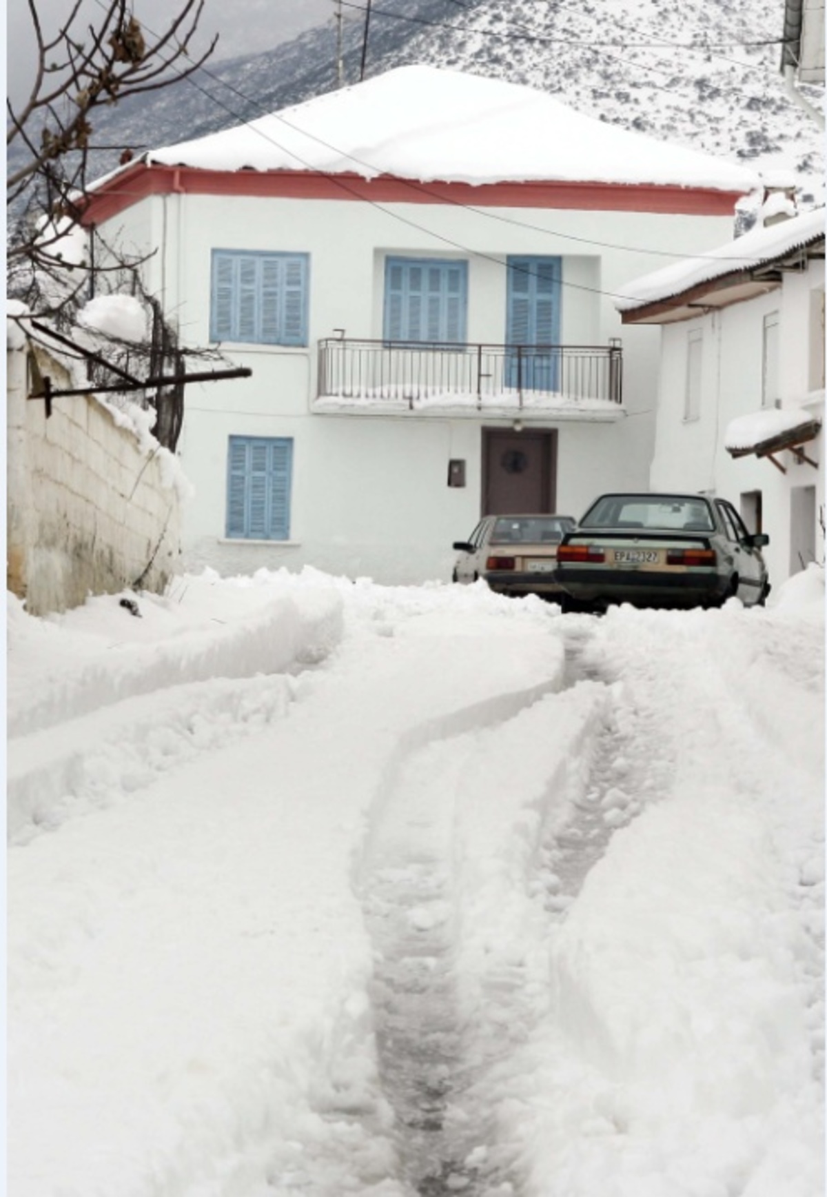 Πυκνό χιόνι στις Σέρρες - ΦΩΤΟ EUROKINISSI
