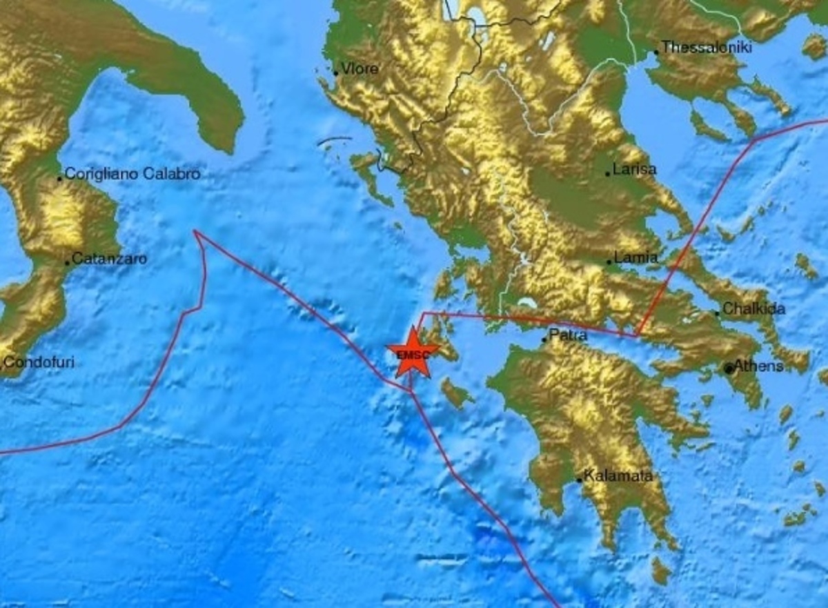 Ο χάρτης του σεισμού από το Ευρωμεσογειακό Σεισμολογικό Κέντρο