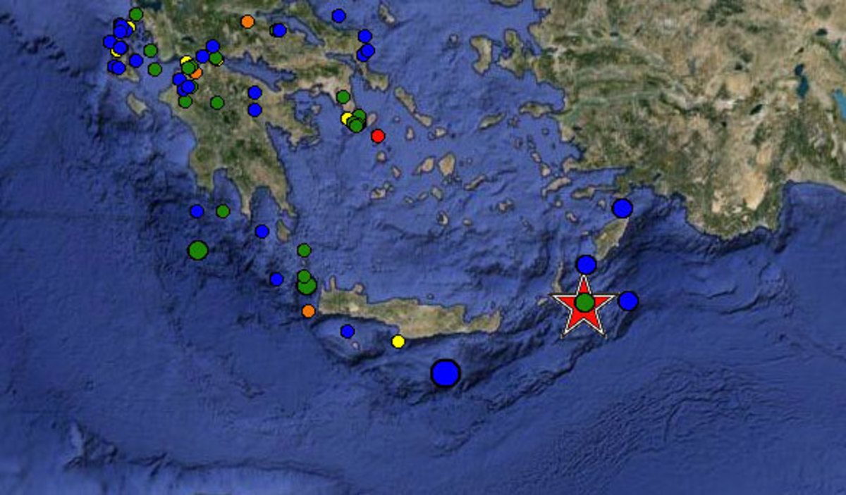 Σεισμός τώρα στα Δωδεκάνησα – Κοντά στην Κάρπαθο το επίκεντρο