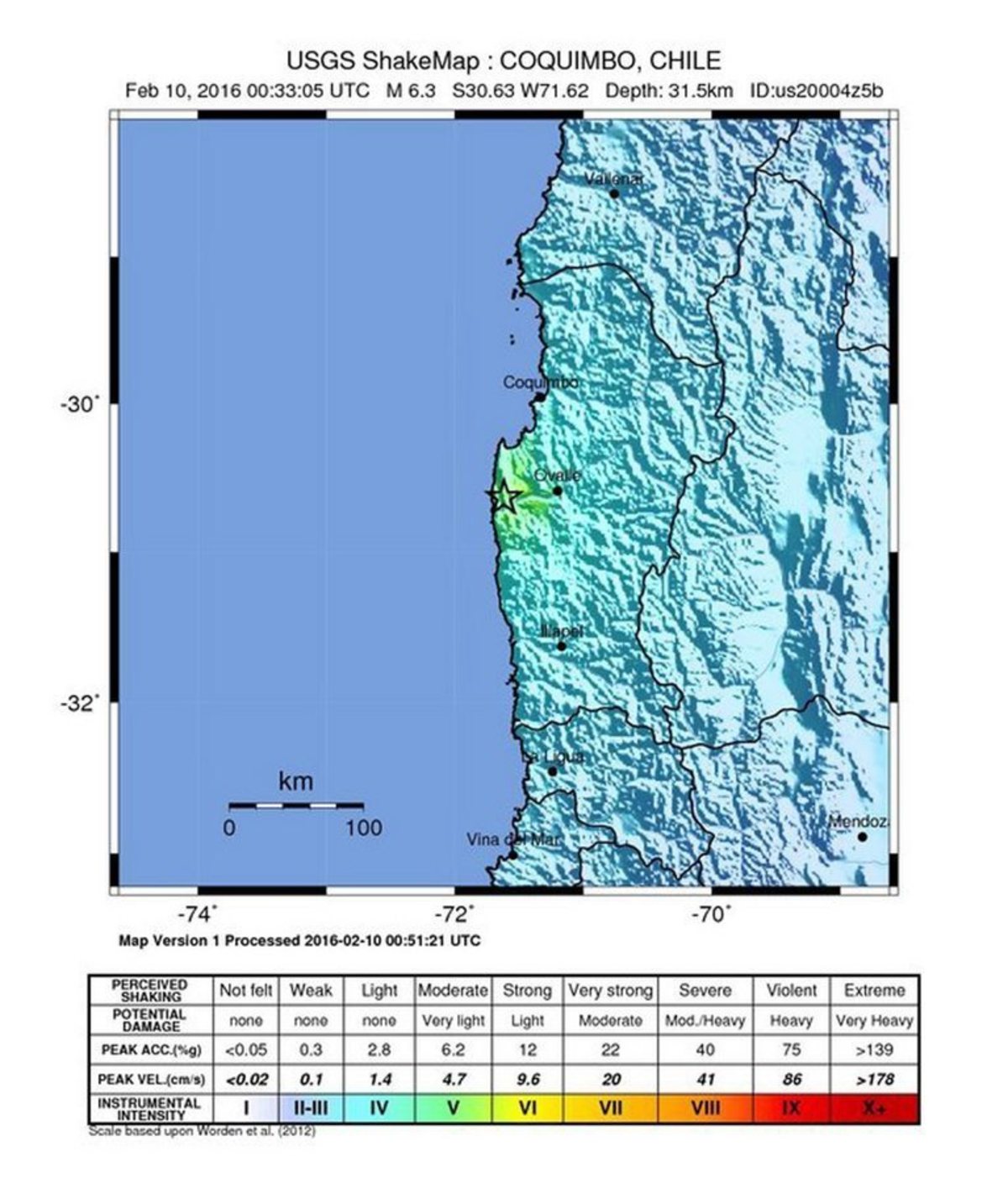 Σεισμός 6,3 Ρίχτερ στη Χιλή – Έγινε αισθητός και στην Αργεντινή