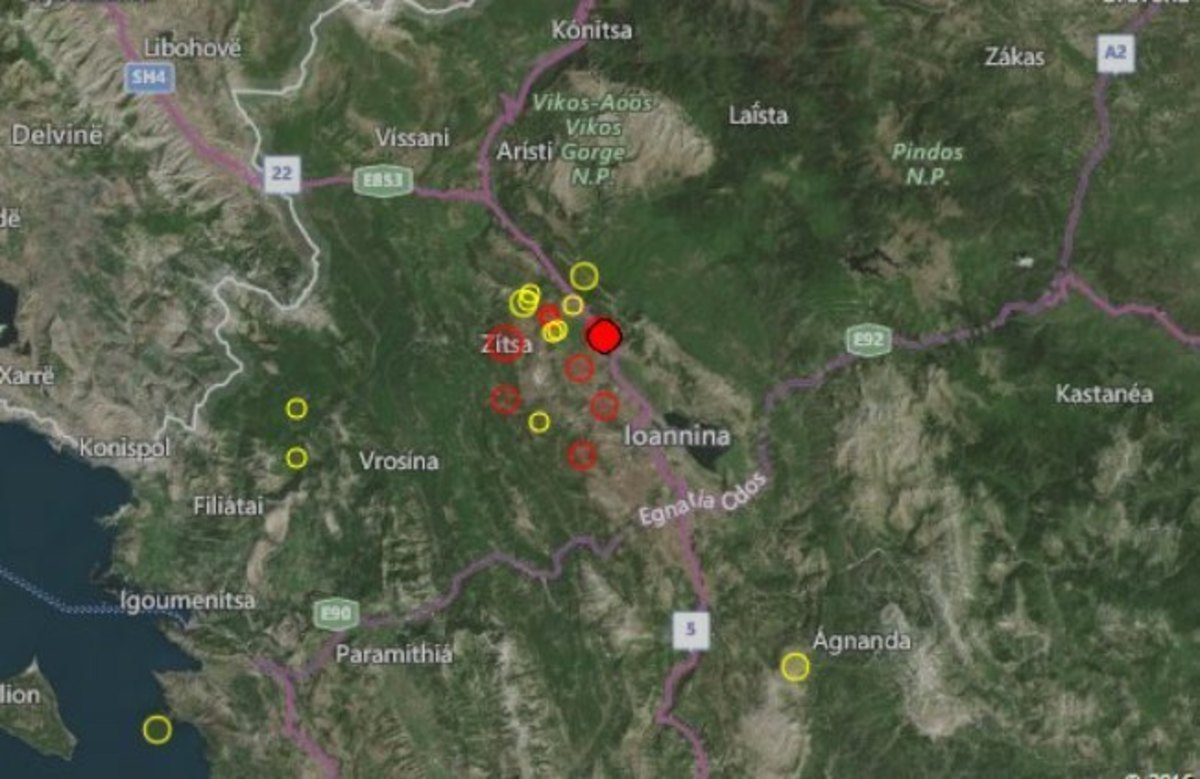 Σεισμός τώρα στα Ιωάννινα: Τι καταγράφουν live οι σεισμογράφοι