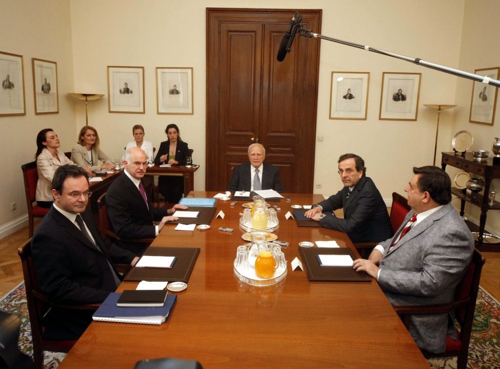 ΩΡΑ 12.04 Ολα έτοιμα για να ξεκινήσει η σύσκεψη ΦΩΤΟ EUROKINISSI