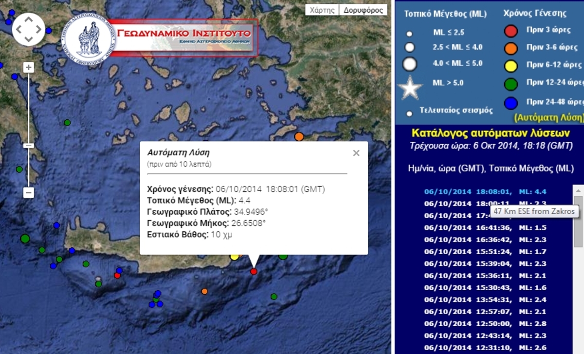 ΦΩΤΟ από Γεωδυναμικό Ινστιτούτο