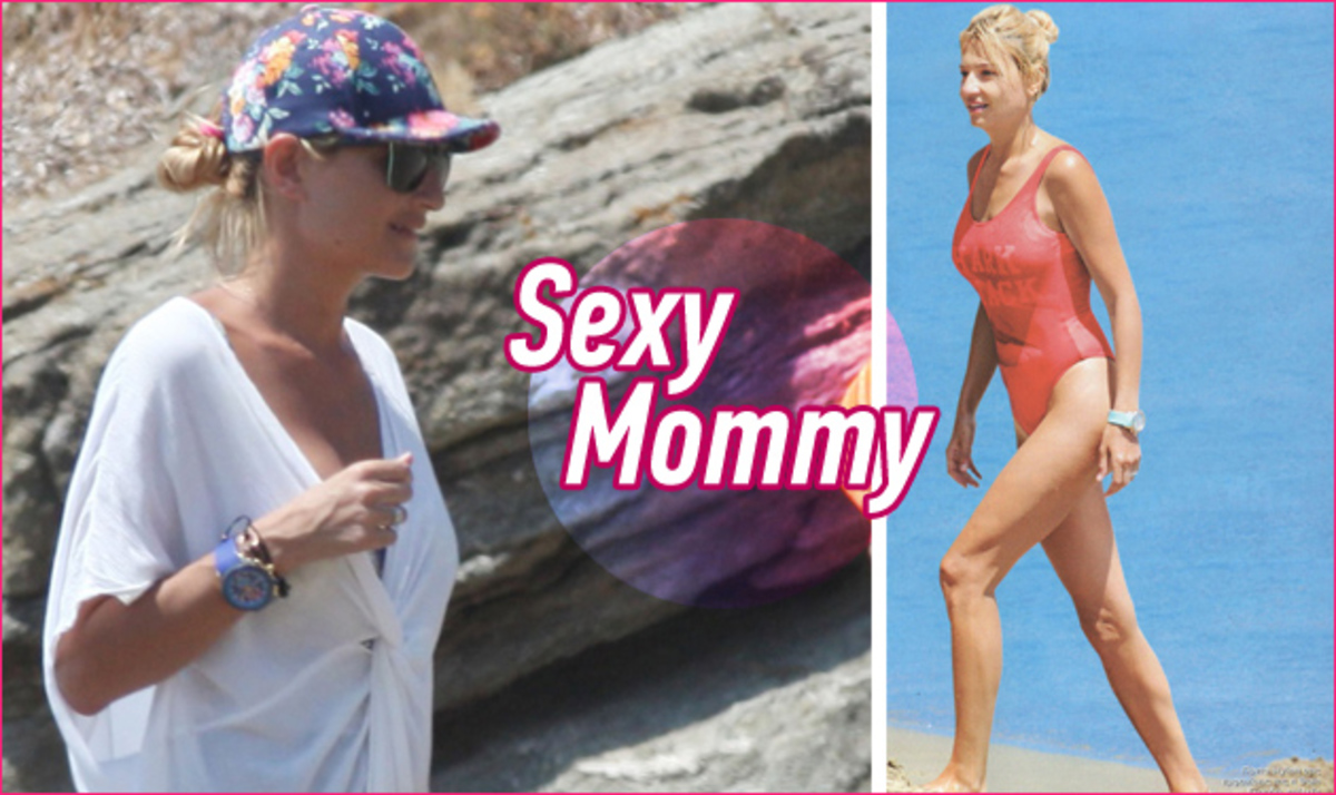 Φαίη Σκορδά: Sexy μαμά στην παραλία
