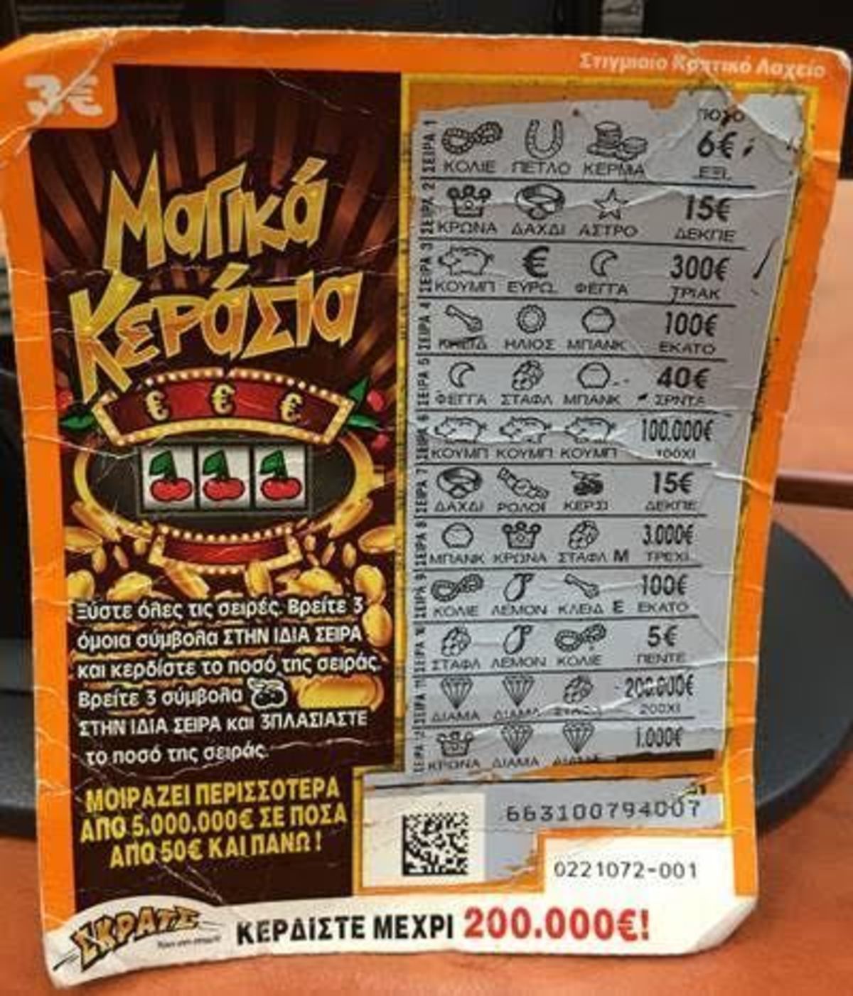 Τα έκανε πλακάκια με την τύχη: 100.000 ευρώ κέρδισε στο ΣΚΡΑΤΣ ένας τριαντάχρονος πλακάς στο Μενίδι!