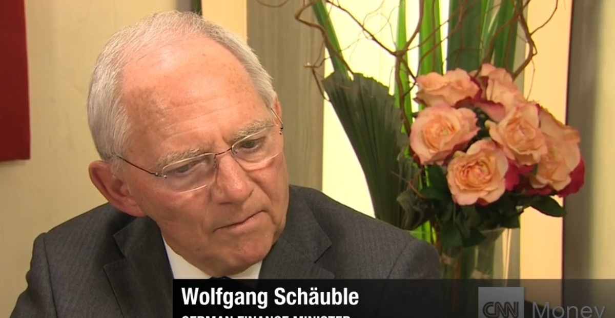 Σόιμπλε: Η αναδιάρθρωση του χρέους δεν αποτελεί καν θέμα (ΒΙΝΤΕΟ)