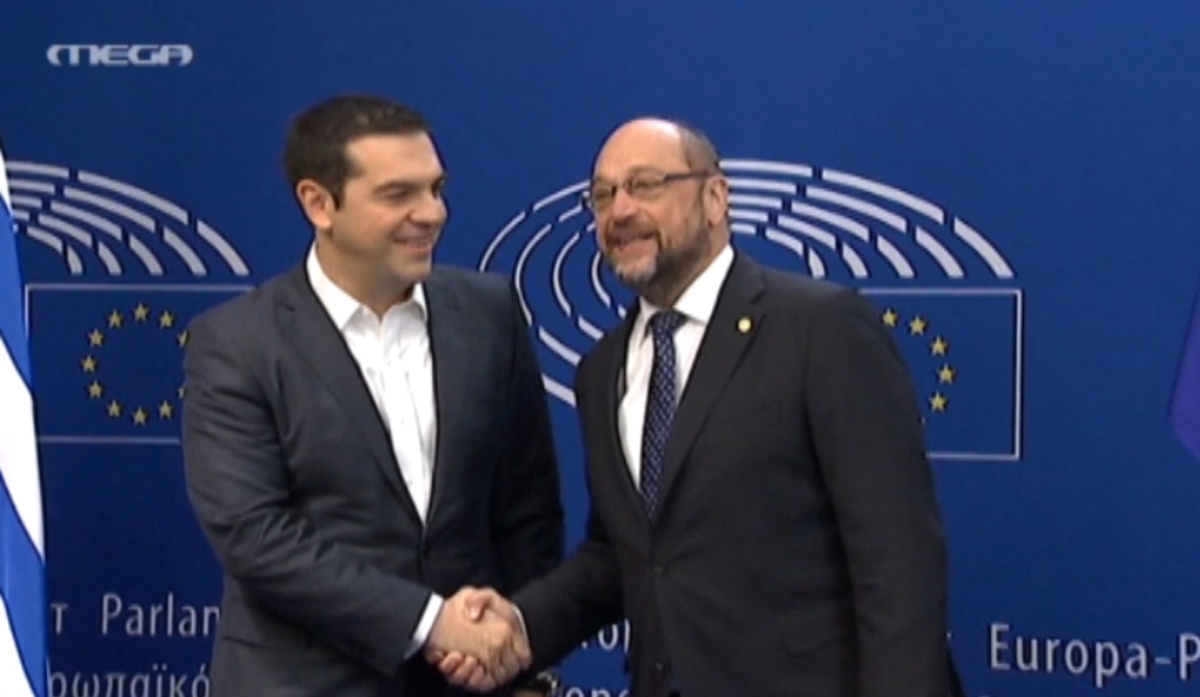 Στιγμιότυπο Τσίπρα – Σουλτς