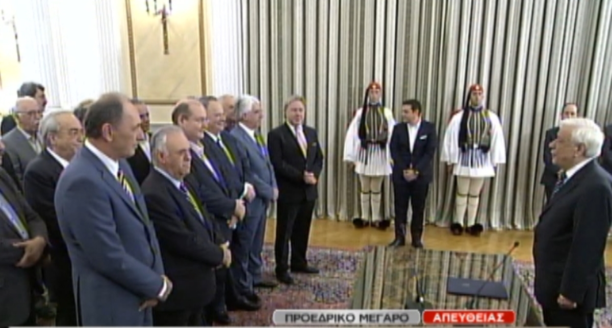 Πολιτικός όρκος στο Προεδρικό Μέγαρο