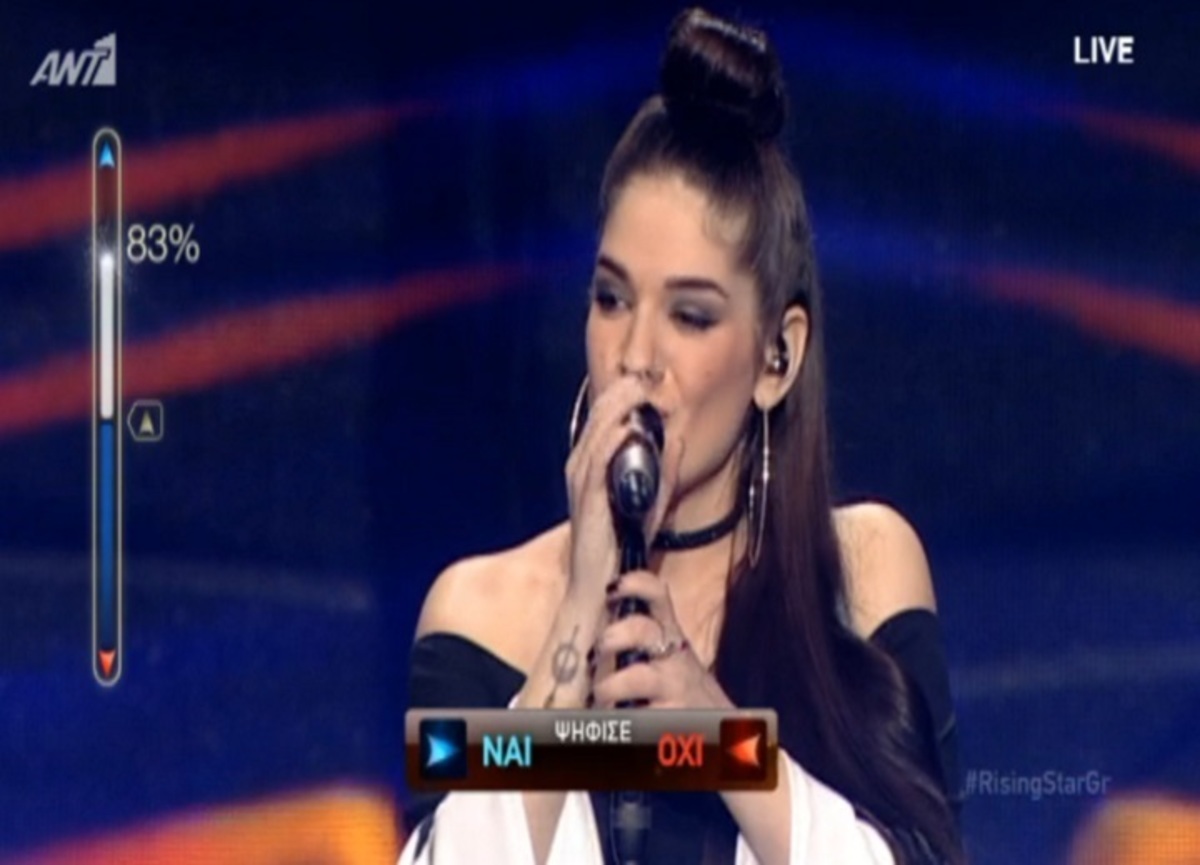 Η Στέβη “κατάπιε” τον αντίπαλό της στο Rising Star! Πέρασε με διαφορά 38%!
