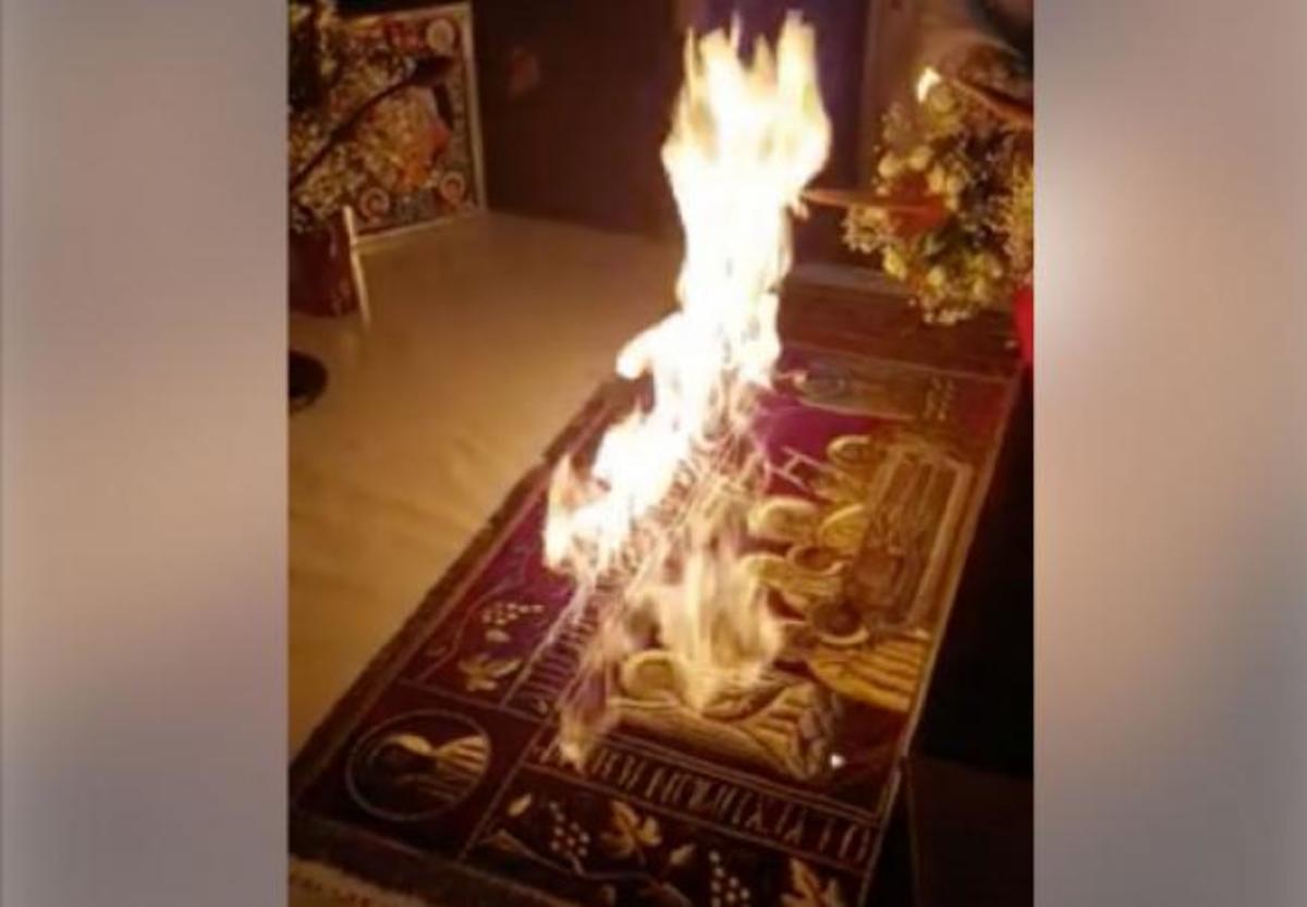 Συγγνώμη του ιερέα που έβαλε φωτιά στην Αγία Τράπεζα για το Δεύτε Λάβετε Φως