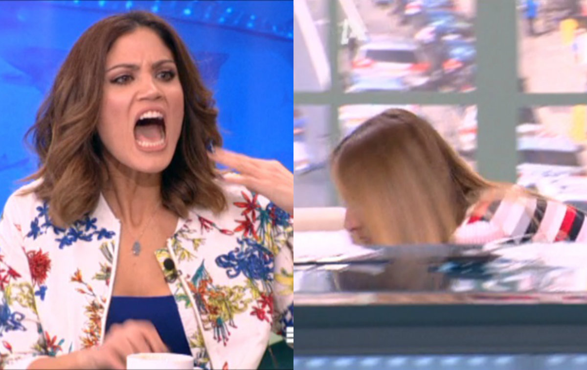 Ατύχημα για τη Μαρία Ηλιάκη στο πλατό! Σκόνταψε κι έπεσε κάτω!