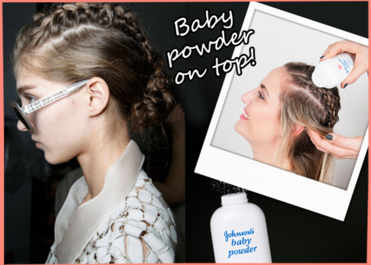 Beauty μυστικό: βάλε τάλκ στις πλεξίδες