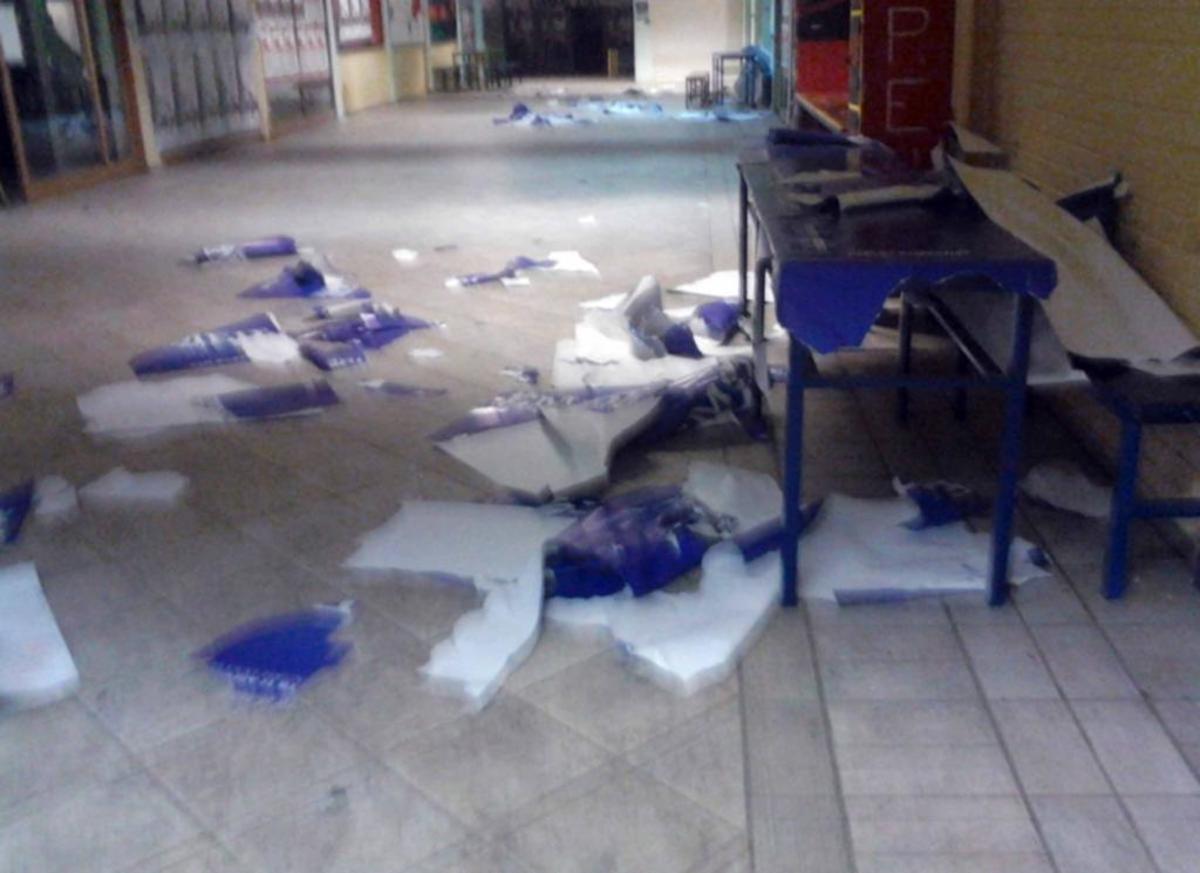 Η εικόνα μετά τα χθεσινά επεισόδια - ΦΩΤΟ EUROKINISSI