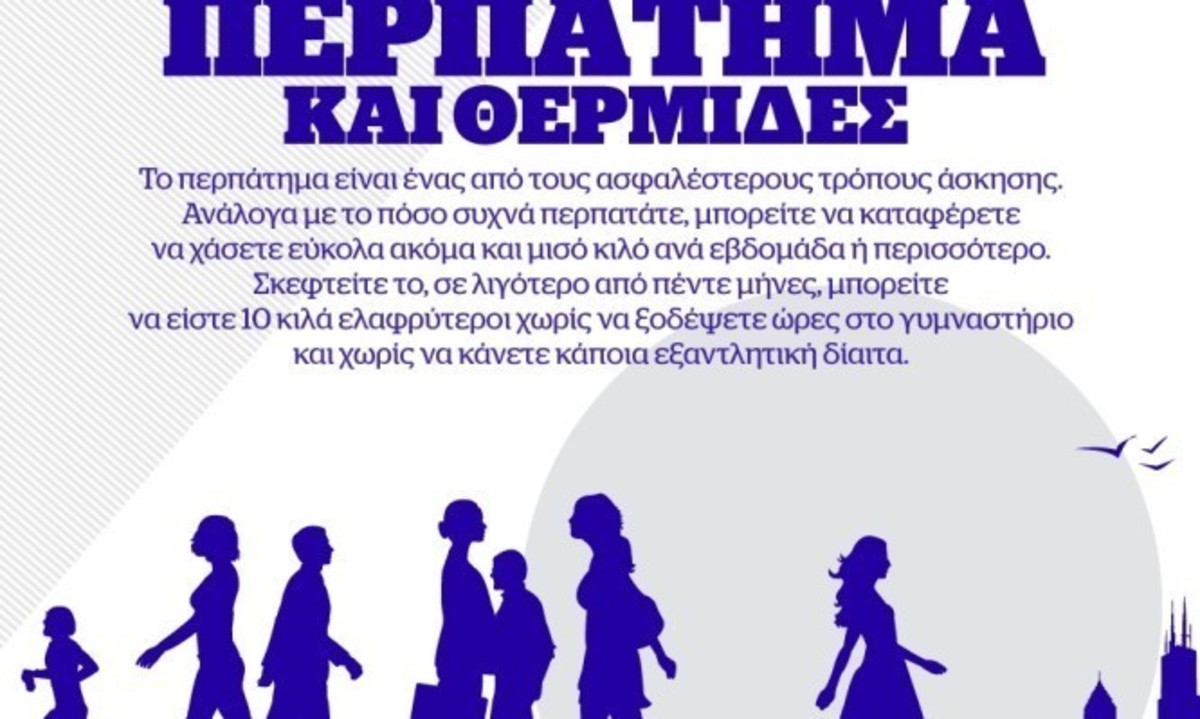 Ποια η σχέση ανάμεσα σε περπάτημα και απώλεια κιλών (Infographic)