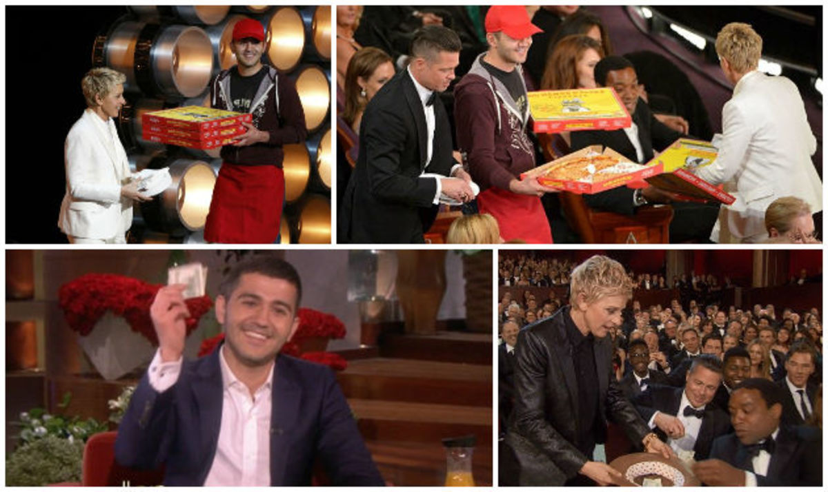 E. DeGeneres: Το φιλοδώρημα των 1.000 δολαρίων στο delivery boy που έφερε την πίτσα στα Oscars!