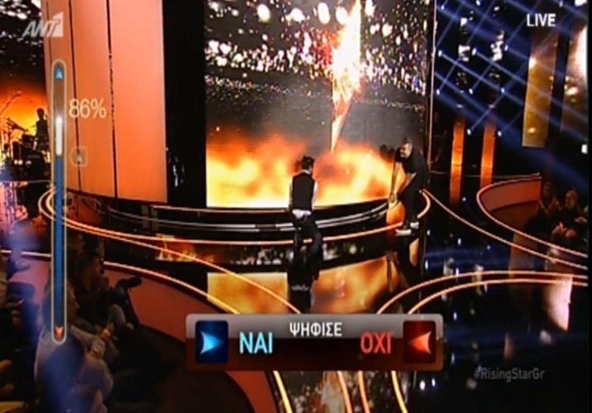 Δεν σηκώθηκε ο τοίχος στο Rising Star αλλά πέρασε η παίκτρια!
