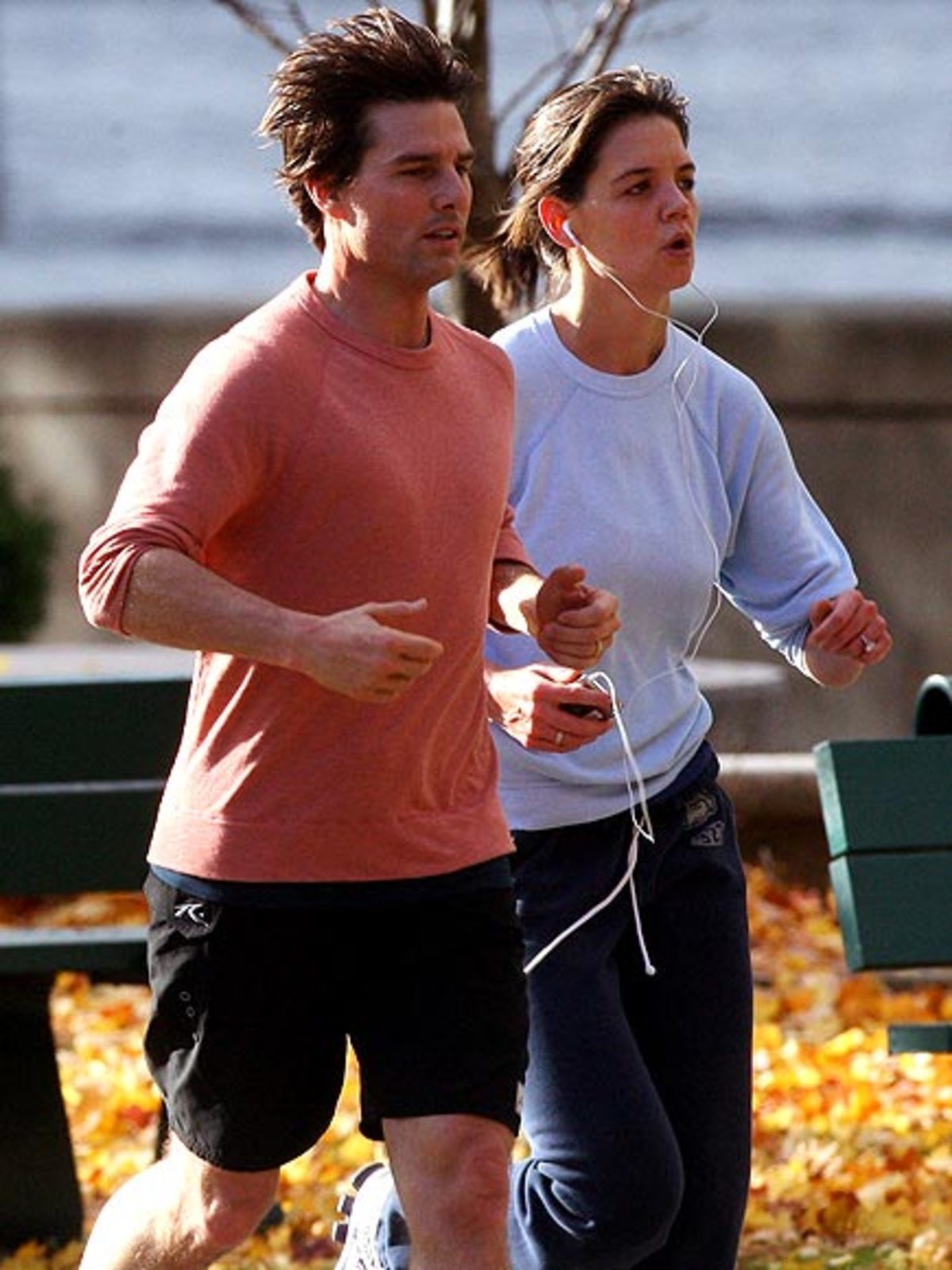 Ο Τομ Κρουζ με τη γυναίκα του  στο ...τρέξιμο