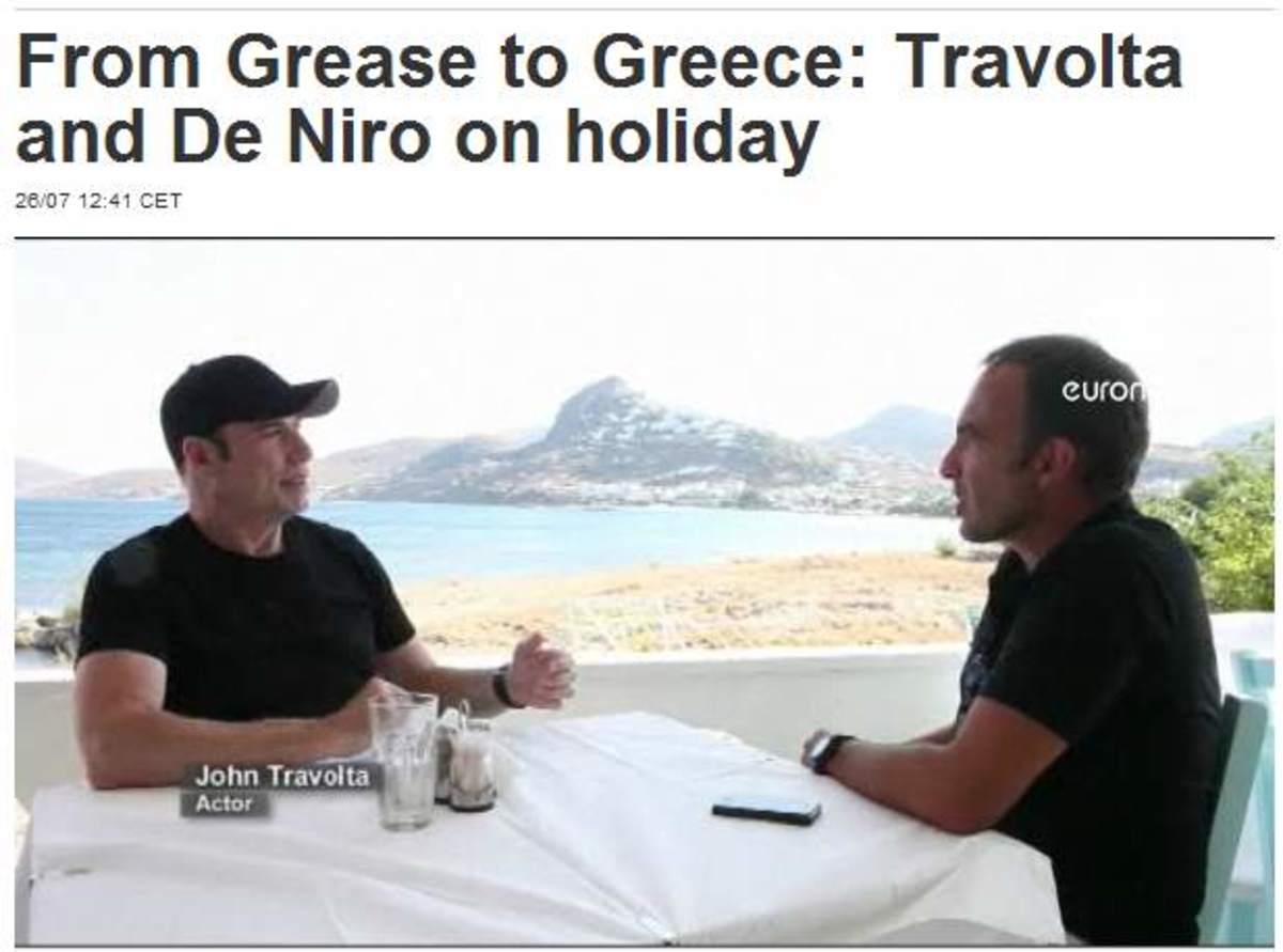 Τζον Τραβόλτα στο EURONEWS : “Όπου και αν πάω στην Ελλάδα, αισθάνομαι ασφαλής”! Δείτε το βίντεο του Νίκου Αλιάγα