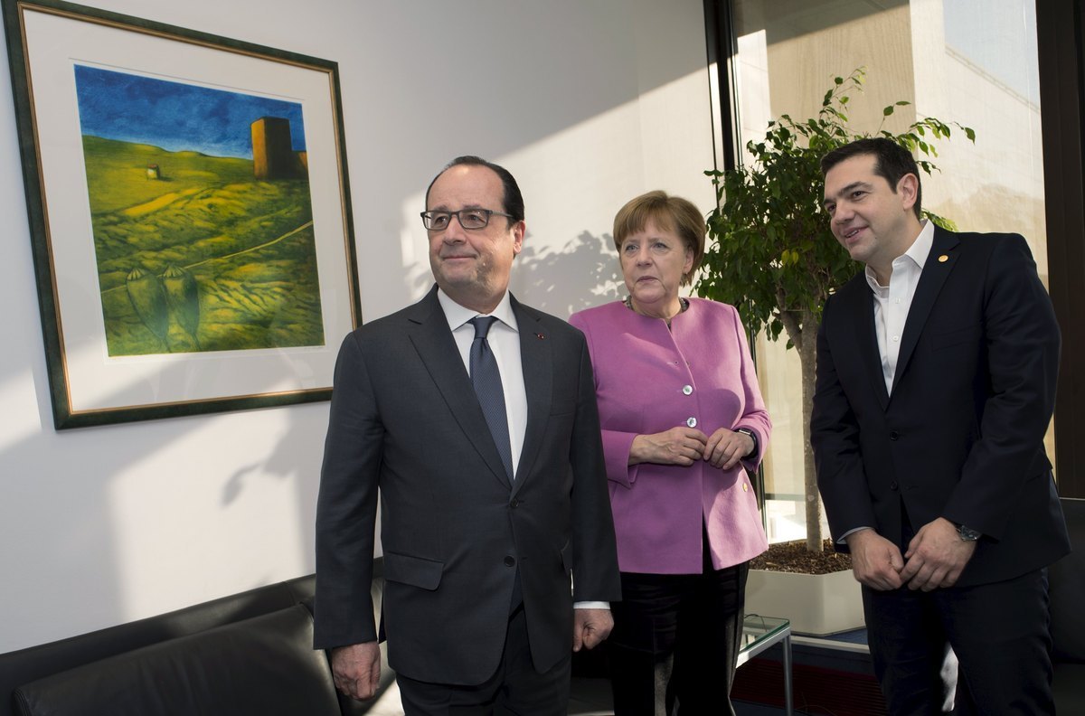 Μέσα στην συνάντηση Τσίπρα – Μέρκελ – Ολάντ – ΒΙΝΤΕΟ – ΦΩΤΟ