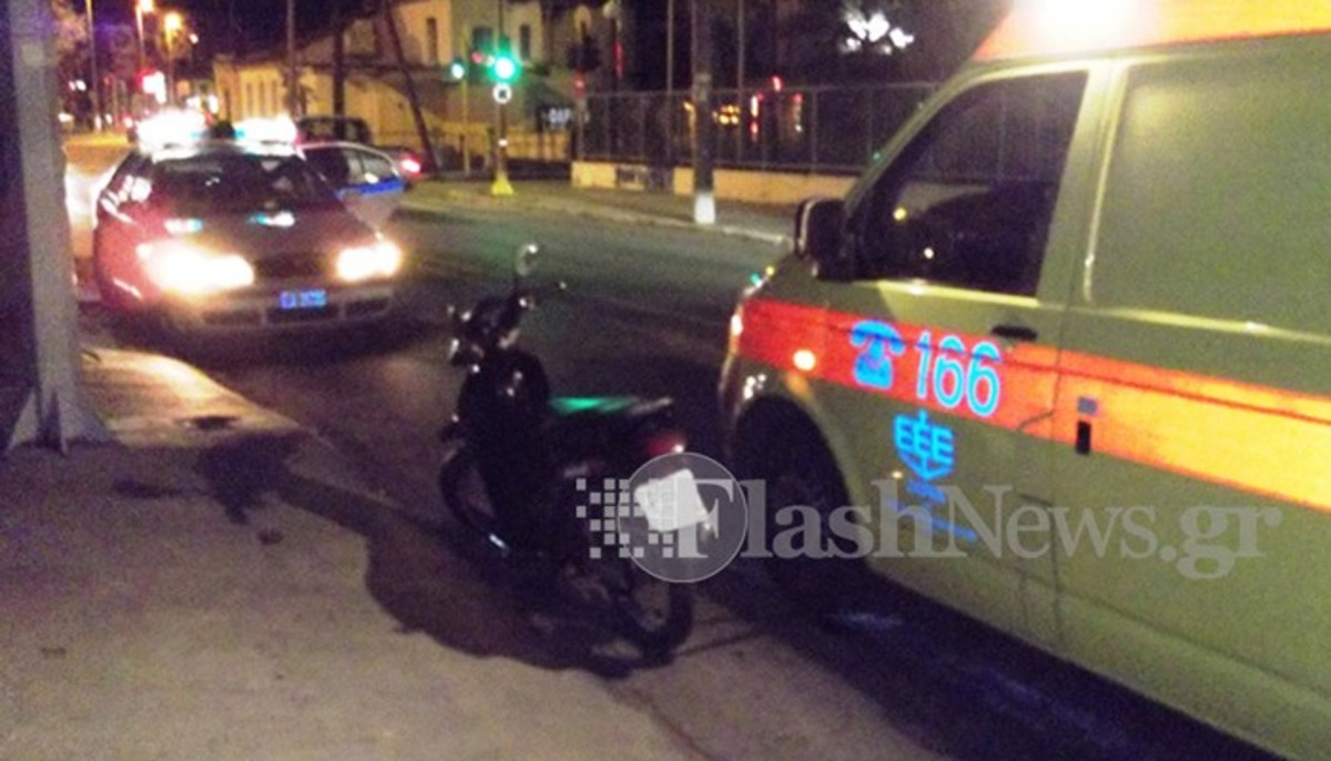 Εικόνα από το τροχαίο στα Χανιά - ΦΩΤΟ από flashnews.gr