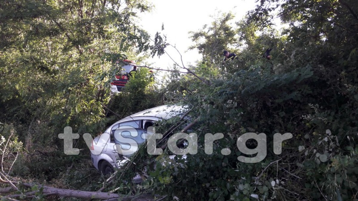 Λαμία: Έχασε τον έλεγχο και έφυγε από τον δρόμο [pics]