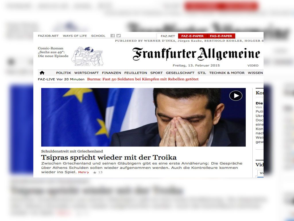 FAZ: Ο Τσίπρας μιλάει και πάλι με την τρόικα – Μέρκελ: Το μνημόνιο πρέπει να παραταθεί