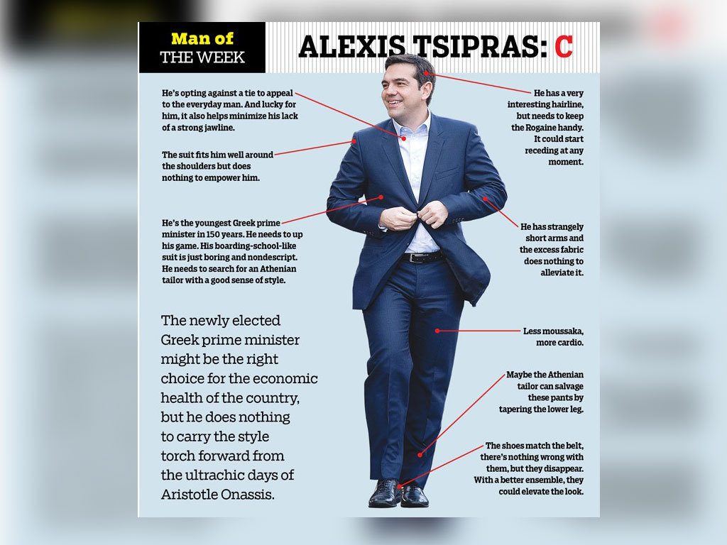 Μετεξεταστέος στο… στυλ ο Αλέξης Τσίπρας – Πως τον βαθμολογεί περιοδικό μόδας