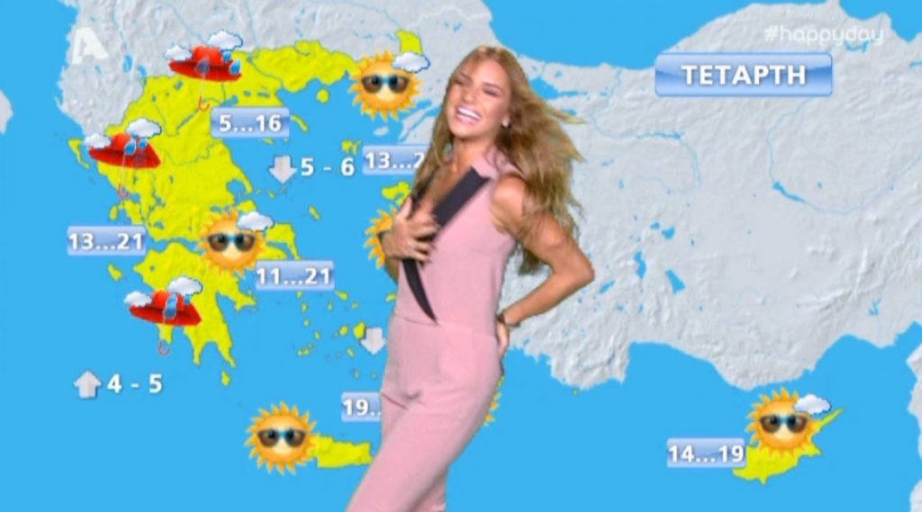 Αποκαλυπτικό ατύχημα της Ελένης Τσολάκη στον καιρό! Το “έπιασε” με παραμάνα… [vid]