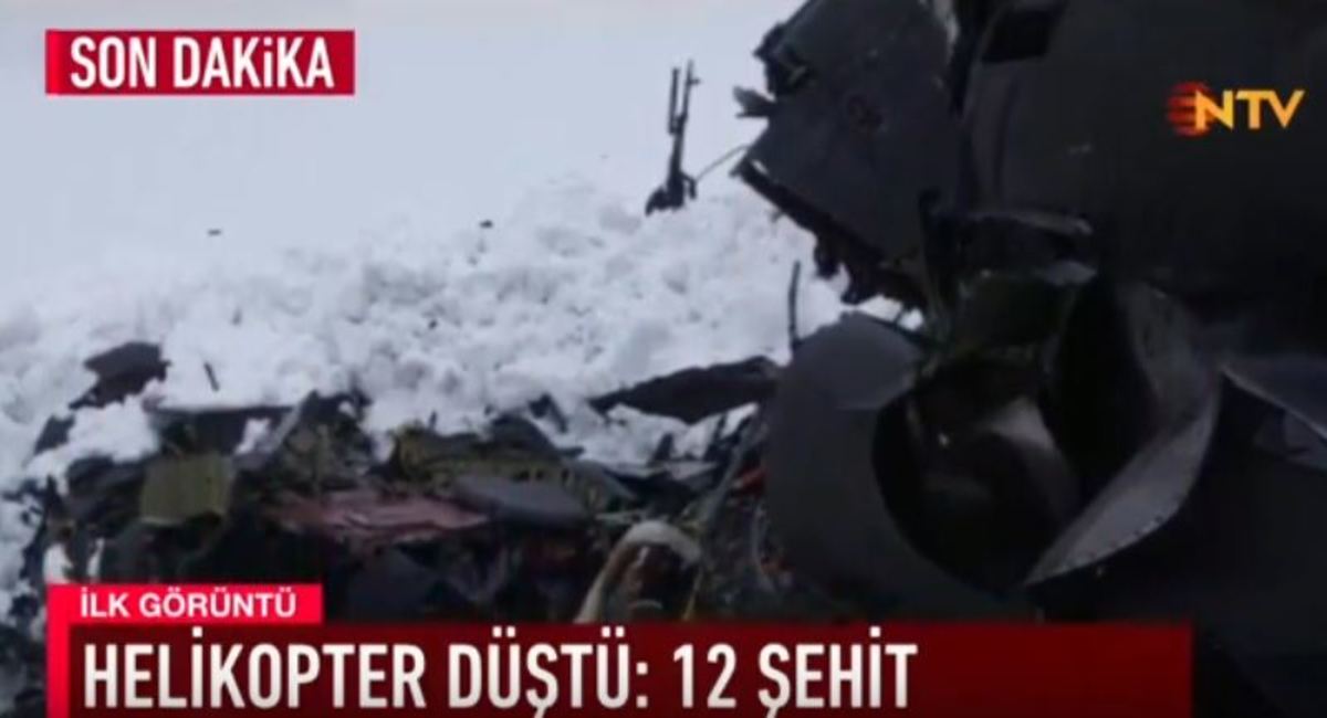 Συγκλονιστικές οι εικόνες από το ελικόπτερο που συνετρίβη στην Τουρκία – Νεκροί και οι 12 επιβαίνοντες