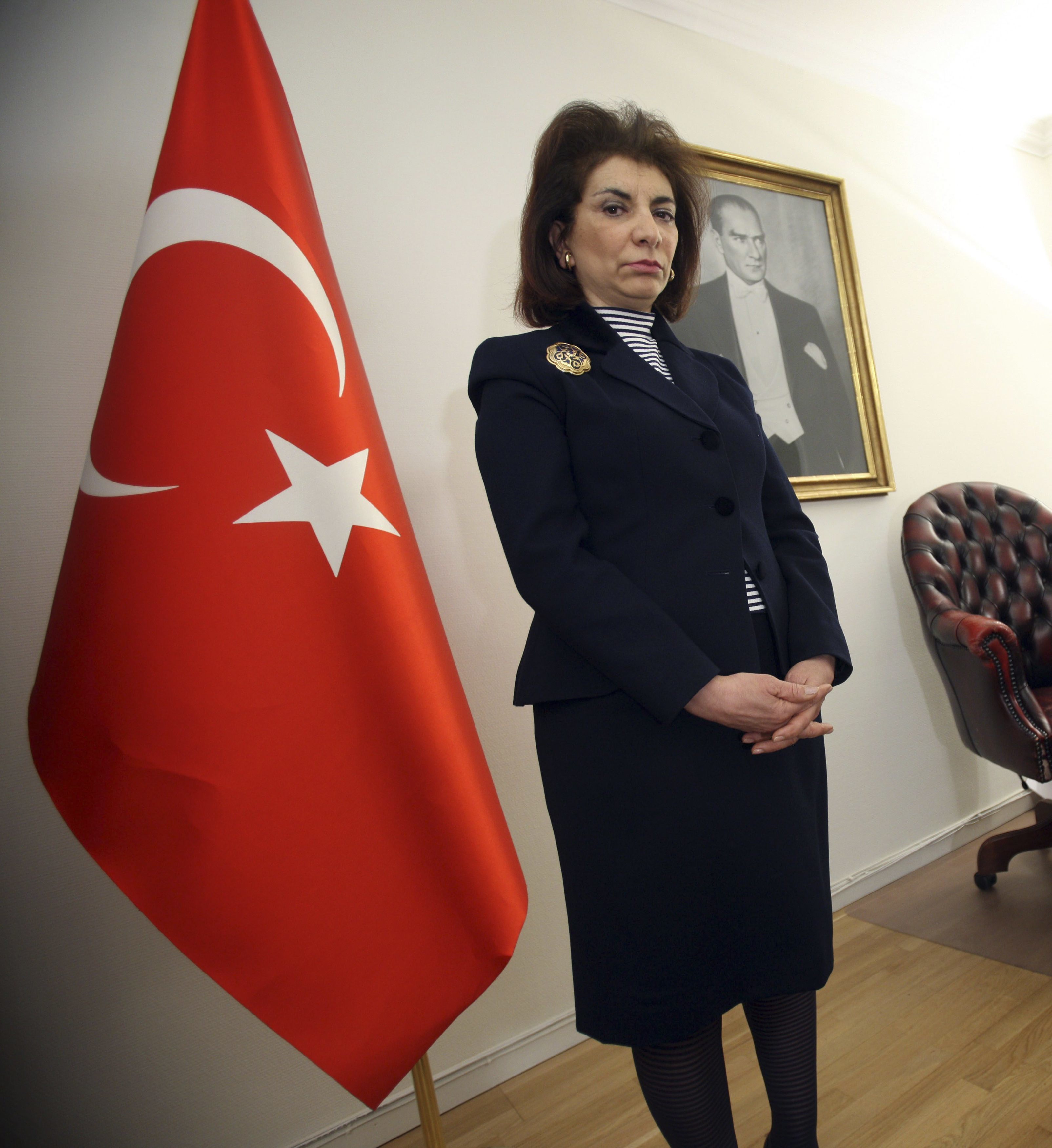 Η πρέσβειρα της Τουρκίας στο γραφείο Στοκχόλμης. ΦΩΤΟ REUTERS