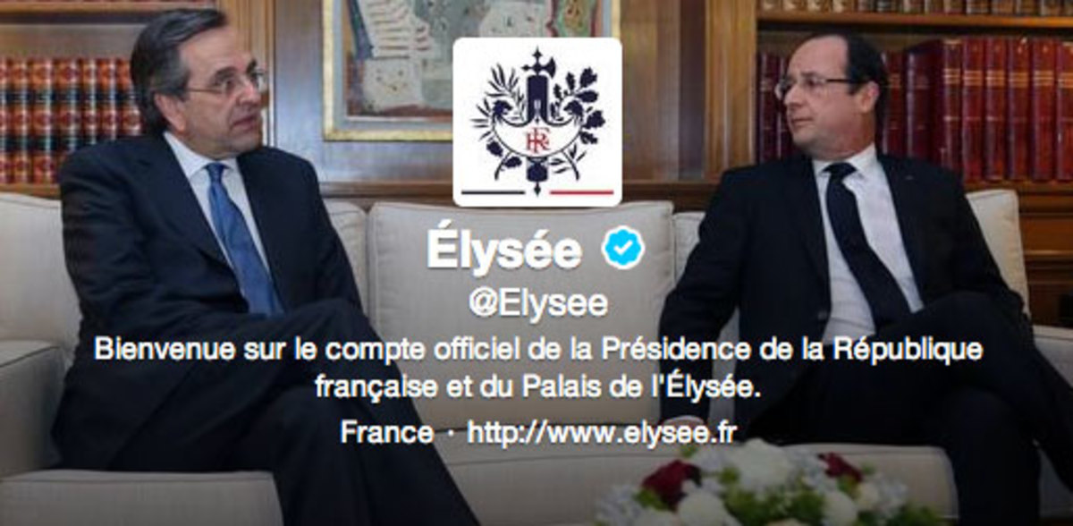 Ελληνικό χρώμα στο twitter και το facebook του Γάλλου Προέδρου