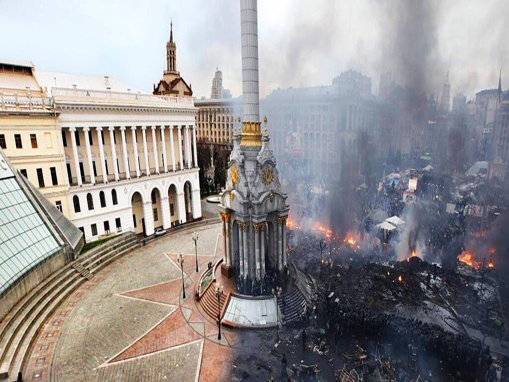 Κίεβο, πριν και μετά: Μια συγκλονιστική φωτογραφία από την Ουκρανία