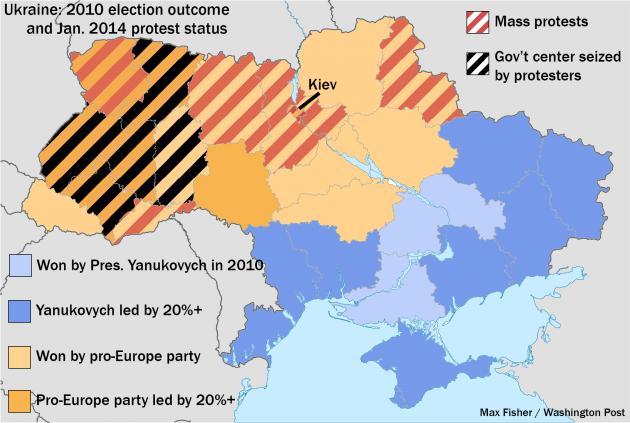 Δύο χάρτες που εξηγούν τι γίνεται στην Ουκρανία