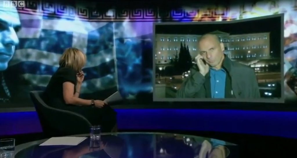 Βαρουφάκης: “Έφριξα με την αγένεια της δημοσιογράφου του BBC”