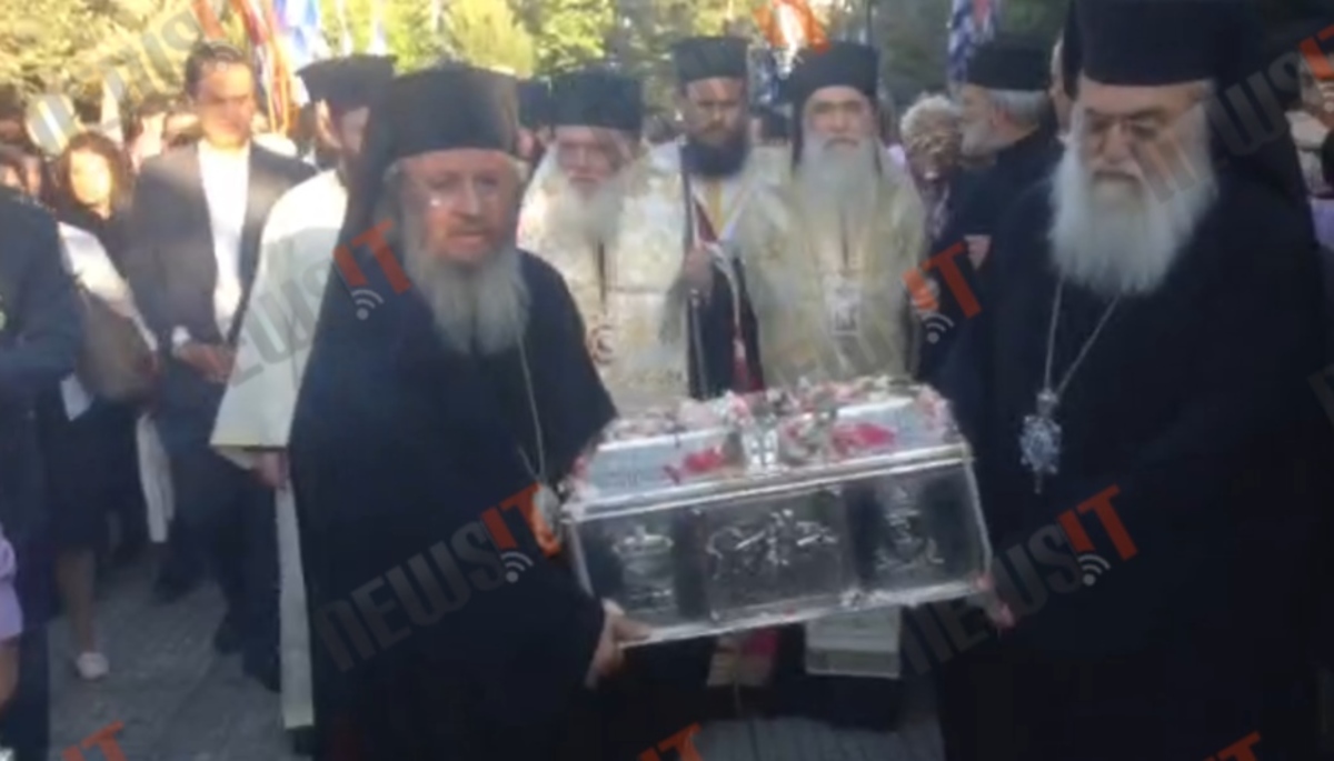 Υποδοχή λείψανου Αγ.Βαρβάρας