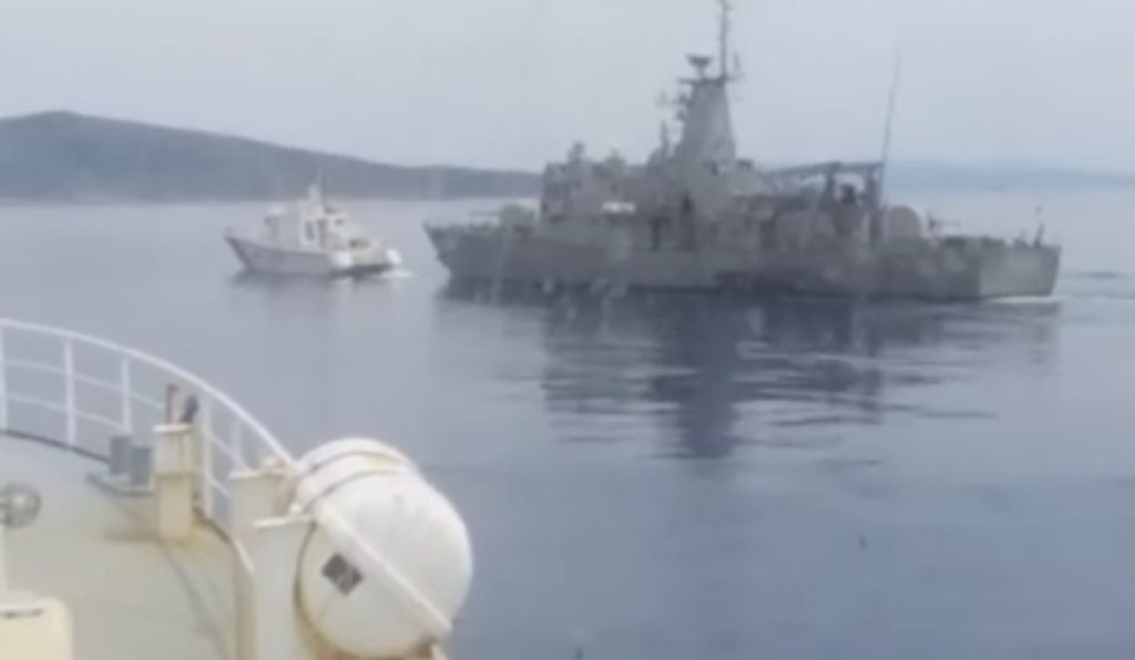 Φωτογραφία από την τουρκική πρόκληση στις Οινούσσες