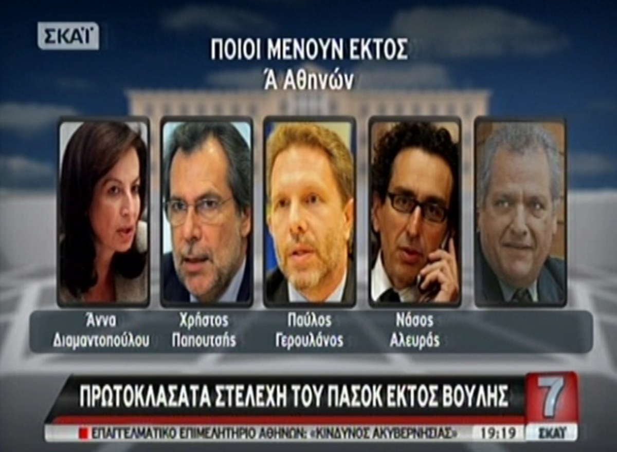 Ποιοι μένουν εκτός Βουλής