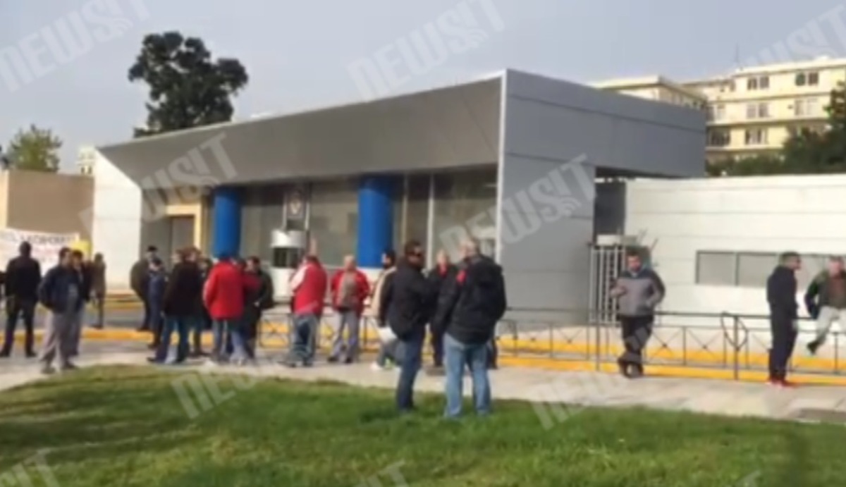 Διαμαρτυρία εργαζομένων στα ναυπηγεία