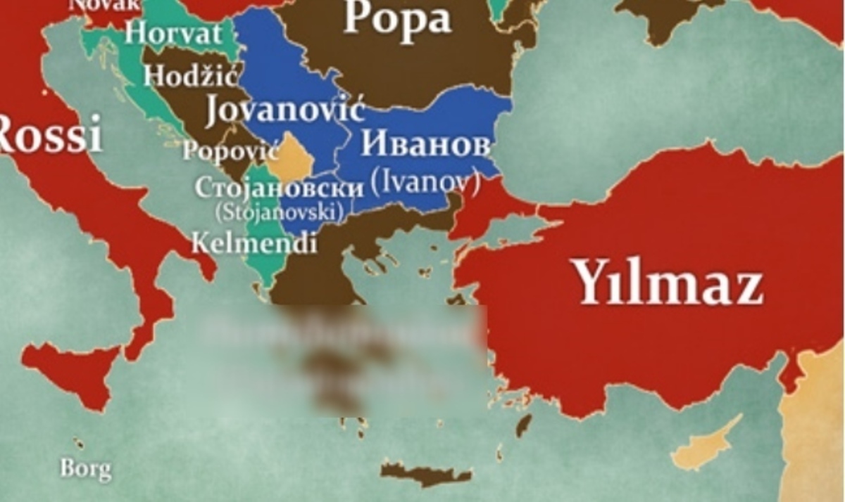 Τα πιο συνηθισμένα επίθετα σε ευρωπαϊκές χώρες και τί σημαίνουν (χάρτες)